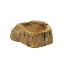 Świecznik z kawałka drewna tekowego 25cm